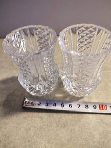 Set Of 2 Bohamine Crstal Small Vases.