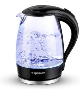 Glass Water Kettle with LED Lighting , 2200 Watts, 1.7 Liter, Boil-dry Protection, BPA Free (FREE POSTAGE)