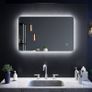 NEW SALE | 800 x 500mm Backlit LED Illuminated Bathroom Mirror with Light Sensor + Demister Image 2