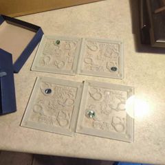Smashing Glass 4 Glass Coasters Individually Handcrafted in New Zealand