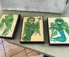Set of 3 small plaques from Book of Kells is 14 x 10 CM. approx.