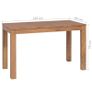Dining Table Solid Teak Wood with Natural Finish 120x60x76 cm Image 2