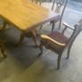 Oak dining table & 6 chairs Image 3