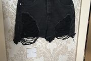 Black Denim Shorts Size 12