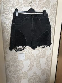 Black Denim Shorts Size 12