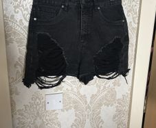 Black Denim Shorts Size 12
