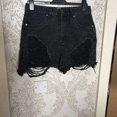 Black Denim Shorts Size 12