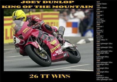 Joey Dunlop TT Wins 1977-2000 Poster Print