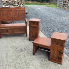 Monks bench, Locker & Phone/Side Table