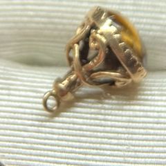 9 ct gold vintage ornate tiger eye fob