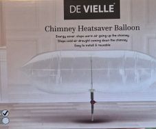 Open fireplace chimney heatsaver balloon