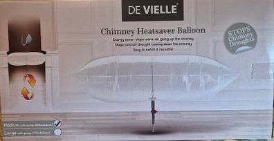 Open fireplace chimney heatsaver balloon