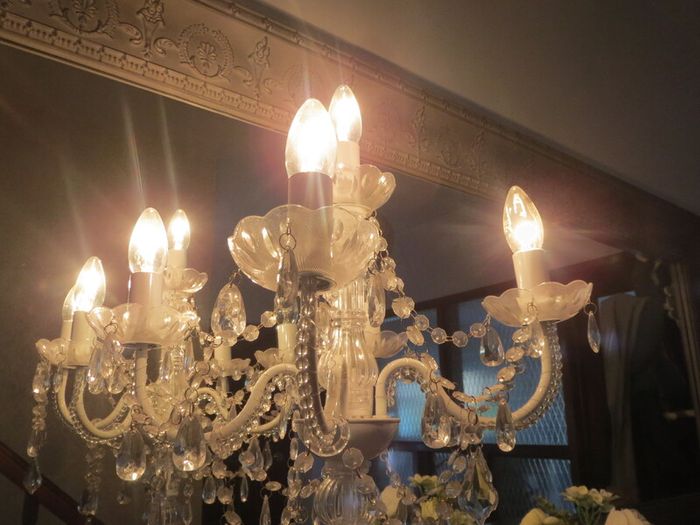 5 arms candelabra shabby chic lamp