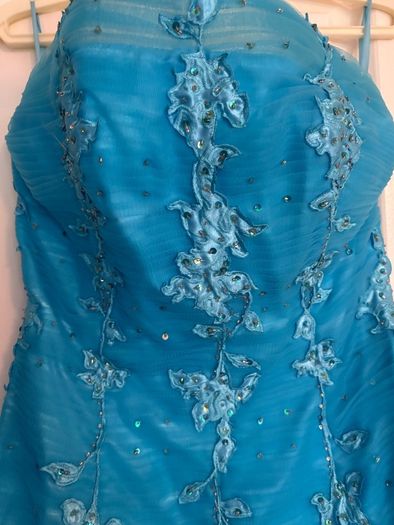 Blue evening dress