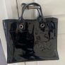 Tote Bag Handbag Black Patent Image 3