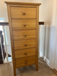 solid oak tallboy