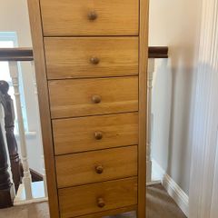 solid oak tallboy
