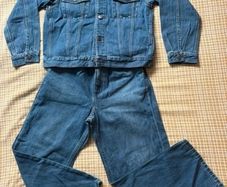UNIQLO boys matching denim set 140cm