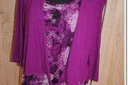 Charles Vogele purple top&amp;cover up size XL UK18 EU46 Postage included