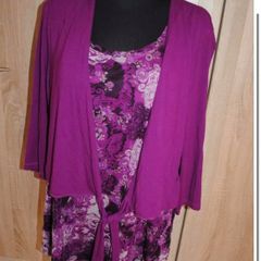 Charles Vogele purple top&cover up size XL UK18 EU46 Postage included