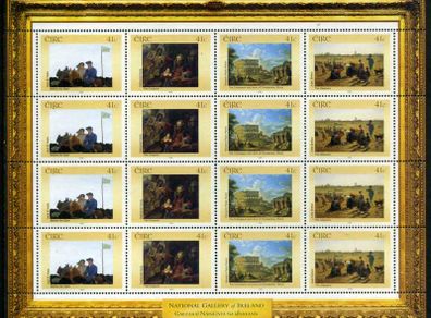 2002 Ireland 140th Anniversary of the National Gallery of Ireland  Commemorative Stamp Sheetlet Mint Never Hinged (MNH)