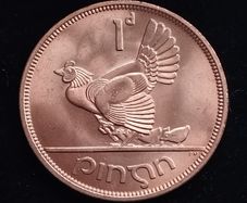 Ireland - 1968 - 1 Penny - Hen with Chicks - KM.11 - [269]