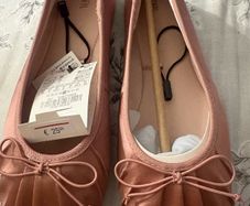 Zara pink ballet style flats size 39
