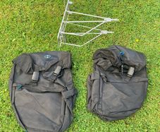 2 Bike panniers & chrome rear seat