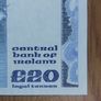 Irish 20 poundYeats Banknote 1981 b series Image 6