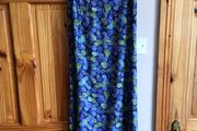 Ladies Blue Patterned Midi sundress Size 22 includes Postage