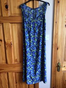 Ladies Blue Patterned Midi sundress Size 22 includes Postage