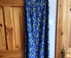 Ladies Blue Patterned Midi sundress Size 22 includes Postage