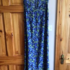 Ladies Blue Patterned Midi sundress Size 22 includes Postage