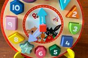 Montessori Wooden Interactive Clock And Building Blocks