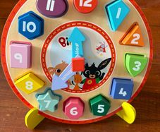 Montessori Wooden Interactive Clock And Building Blocks