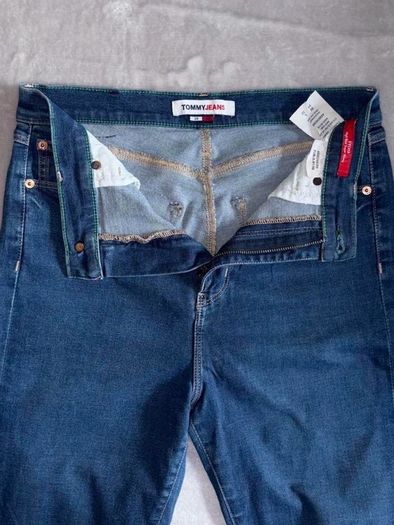 Tommy Hilfiger Blue Skinny Jeans Sylvia W29 L32 UK 10  TH Iconic Logo Patch