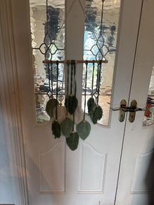 Macrame leaf wall hanging