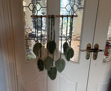 Macrame leaf wall hanging