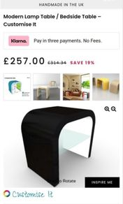 Set of Two Modern Lamp Table / Bedside Table