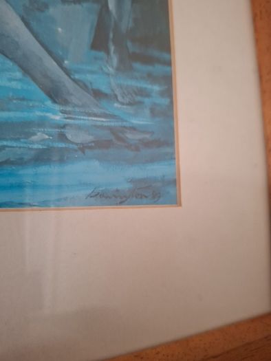 Women Bathing Signed Print 40xm x 40cm