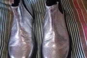 Dr Martens Silver 2976 Junior Leather Chelsea Boots , Size Eu 33, Uk 1