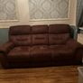 DFS suede 3 seater reclining sofa Image 4