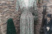 Karin Stevens green floral Cottagecore dress