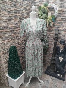 Karin Stevens green floral Cottagecore dress