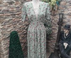 Karin Stevens green floral Cottagecore dress