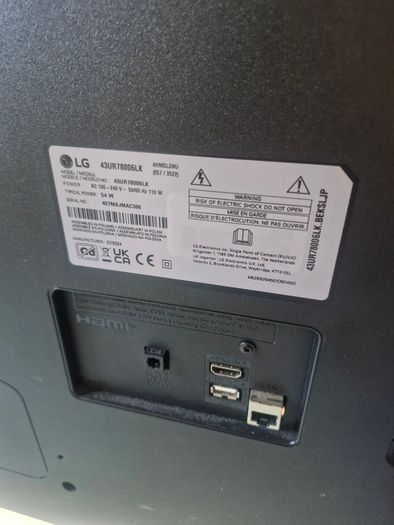 43in LG Smart Tv