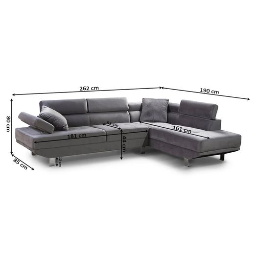 Premium 262 cm Corner Chaise