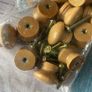 20 Pieces Round Drawer Knobs, 28 x 21 mm Wood Furniture Knobs with Screws Universal Drawer Handles Furniture Knobs, Door Knob for Cupboards, Cabinets, Bedside Tables (Glossy Surface) Image 2