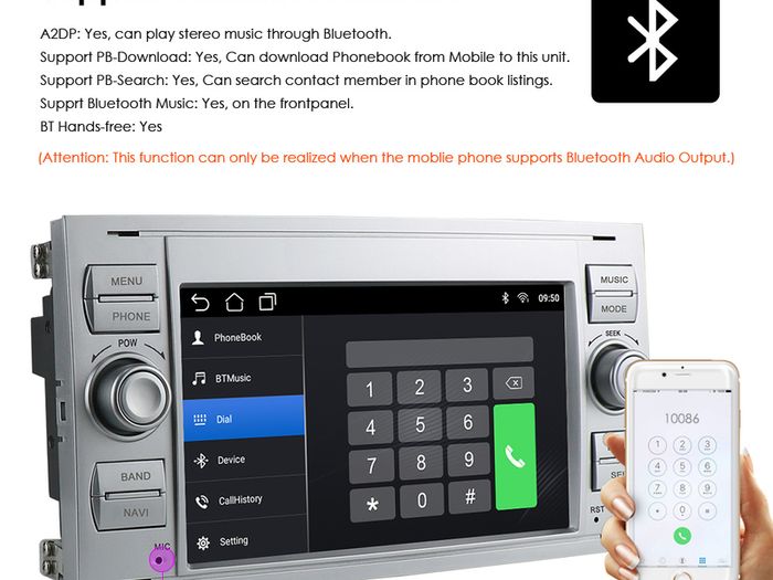 Android Car Radio for Ford Focus 2007 Mondeo S-max C MAX Kuga Galaxy Fiesta Transit Fusion Connect Autoradio Multimedia Carplay
