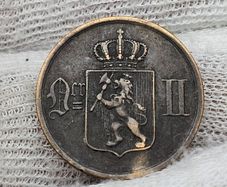 Norway 1889 2 Ore